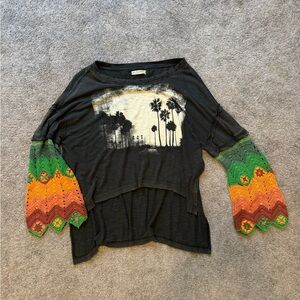 We the Free crochet Tshirt top